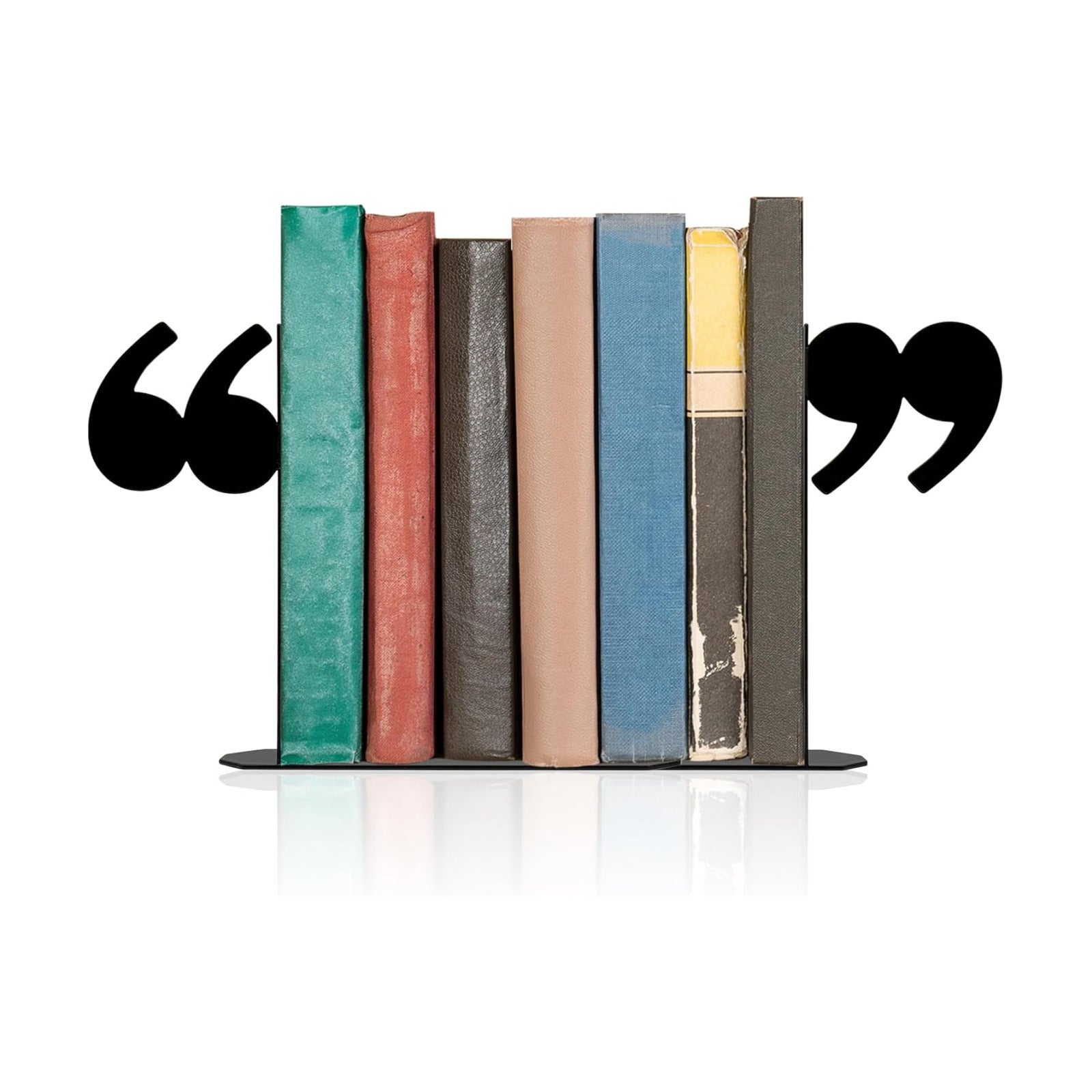 Unique Bookends Decorative Metal Quotation Mark Design