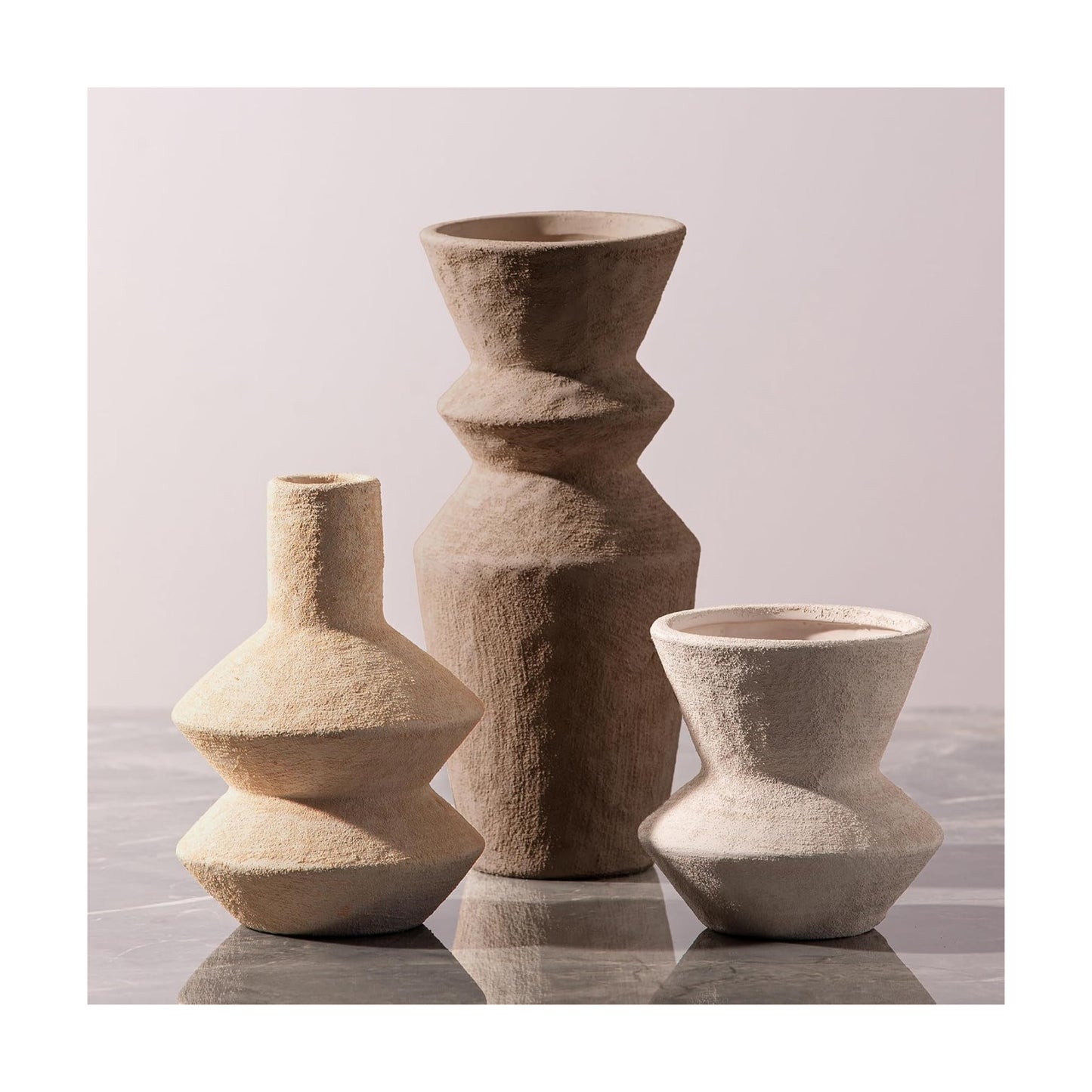 Ceramic Vase Home Table Decor / 10-brown / Set of 3