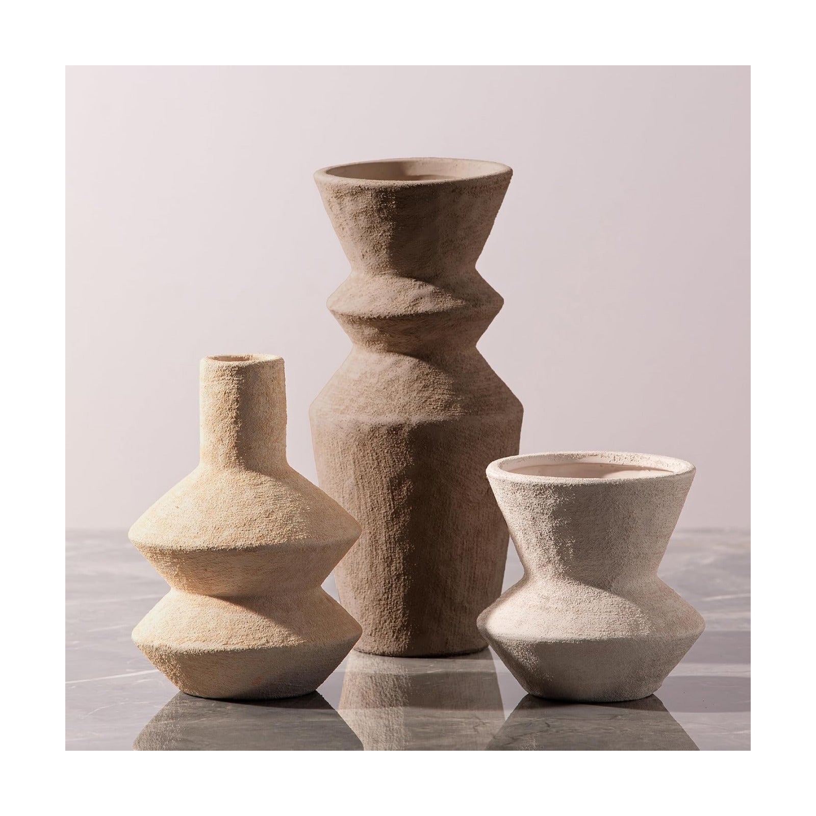 Ceramic Vase Home Table Decor / 10-brown / Set of 3