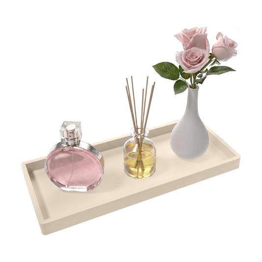 Bathroom Vanity Tray / Beige / 11.8 x 5 x 0.8