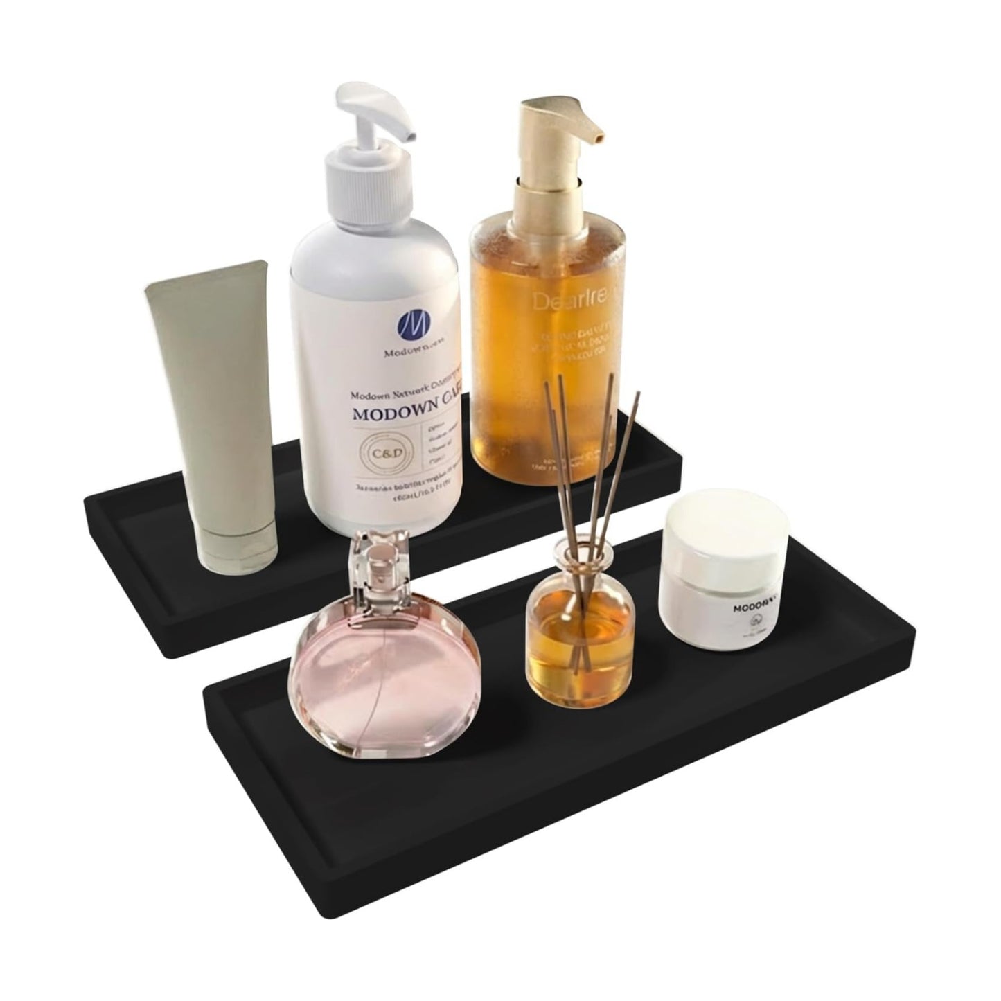 Bathroom Vanity Tray / 2black / 8 x 5 / 2PCS11. / Set of 2