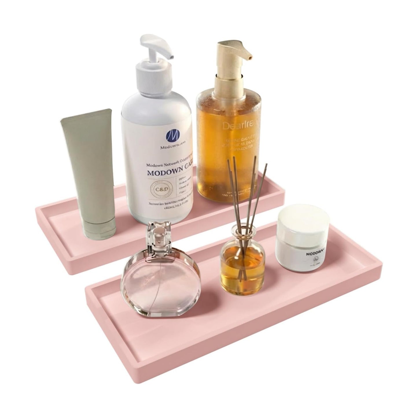 Bathroom Vanity Tray / 2pink / 8 x 5 / 2PCS11. / Set of 2