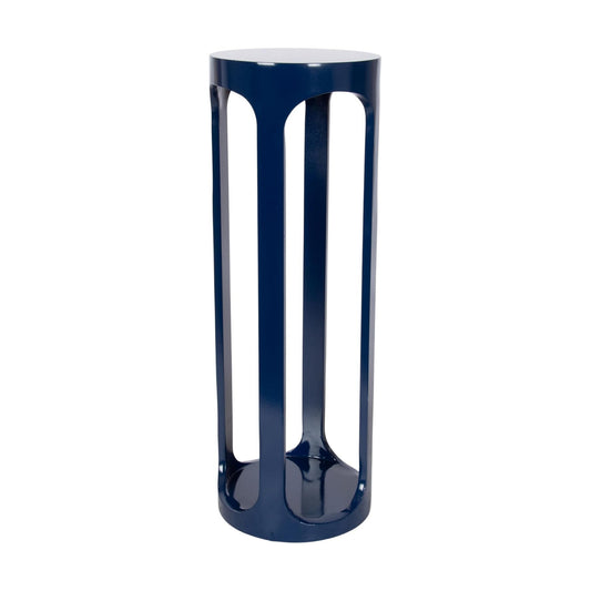 Dahl Modern Wooden Round Drink Table / Navy Blue / 8 x 8 x 23