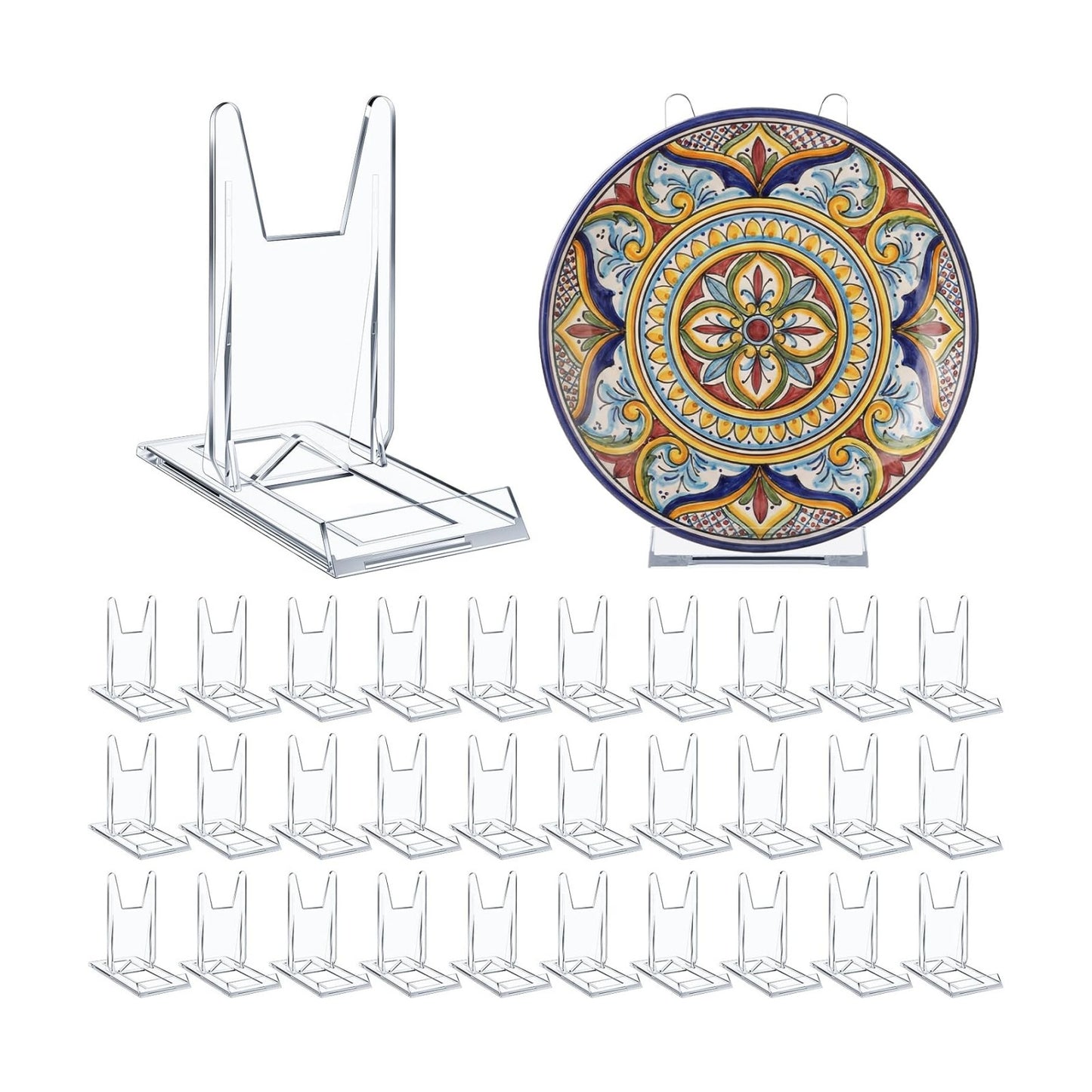 Acrylic Book Stand for Display Adjustable Display Holder Easel / Clear / 5.91 Inch / Set of 30