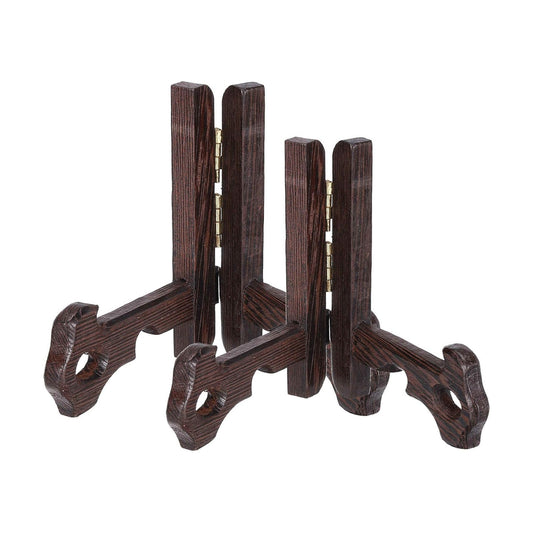 Wooden Easel Plate Holder / Natural / Set of 3