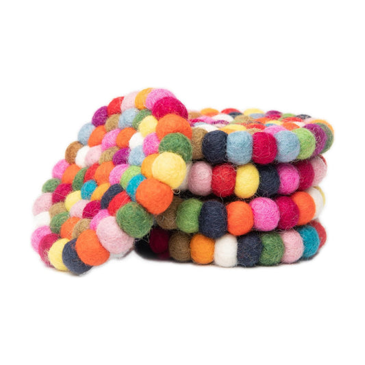 Felt Coaster Pads / Rainbow