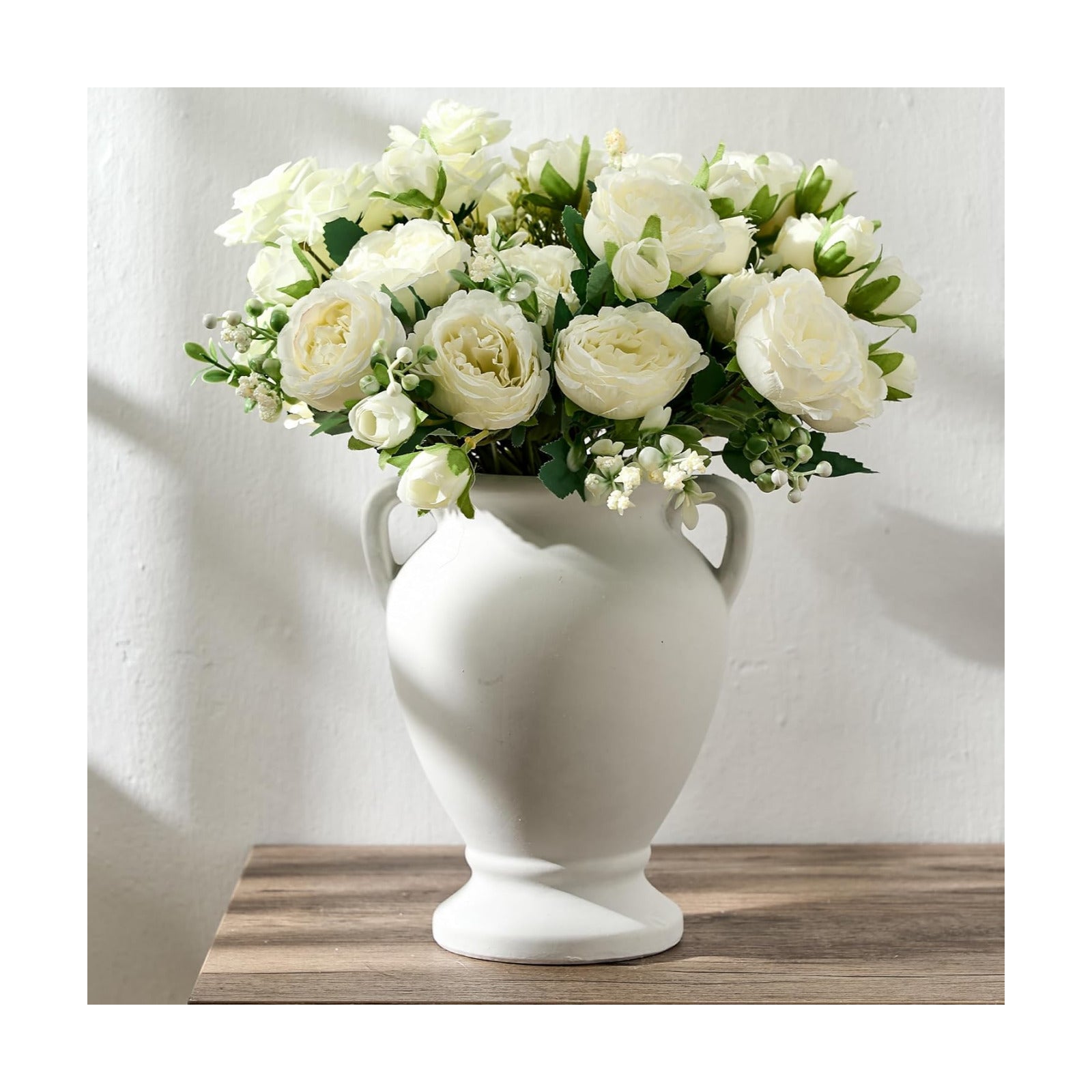 Farmhouse Terracotta Vase / Off-white- 8.46 / 8.46 Inch