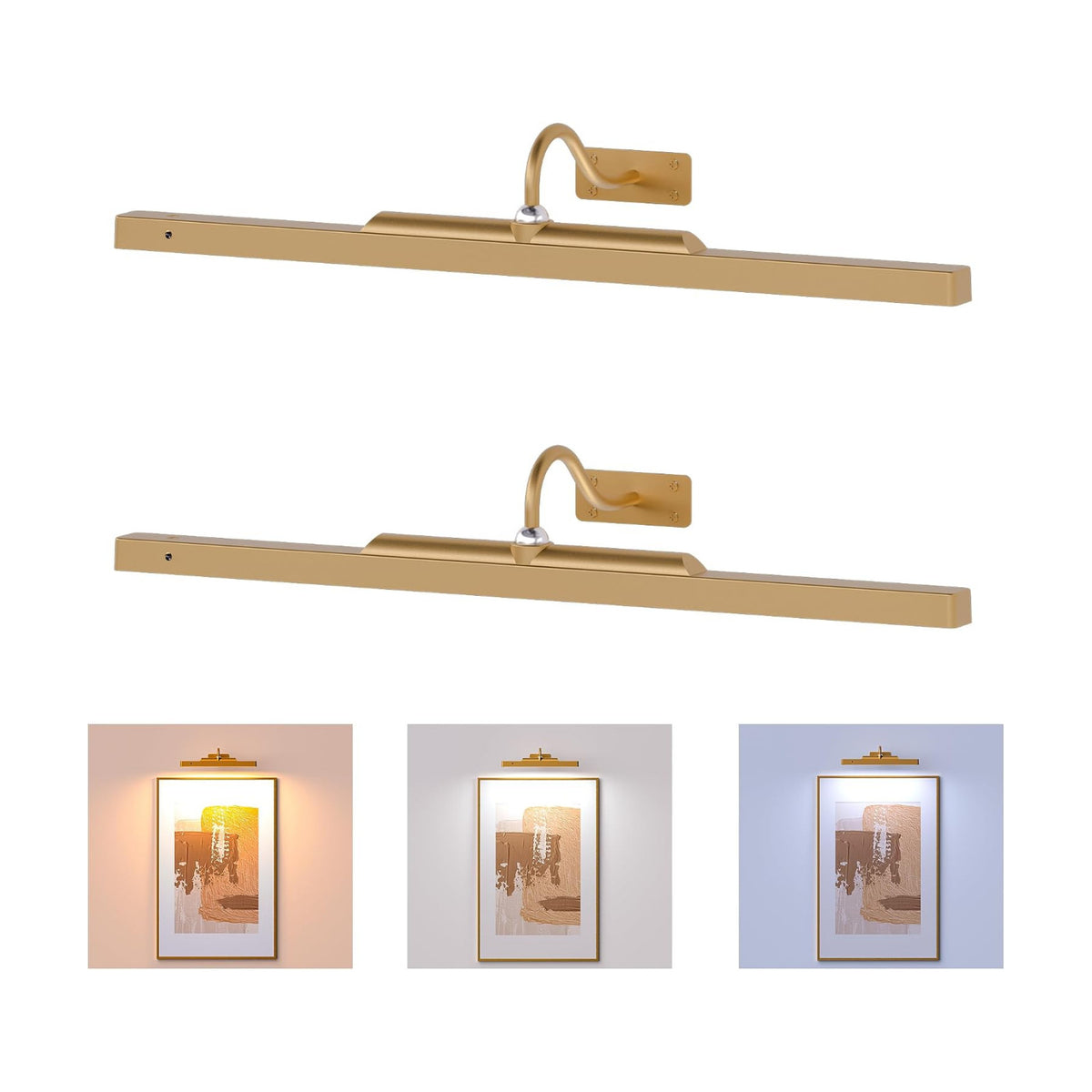 Art Light for Wall Picture, 6000mAh Rechargeable Wireless Wall Sconce,Battery Operated Remote Dimmable Lighting for