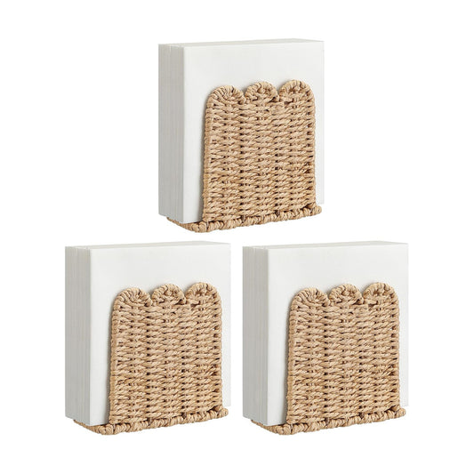 Scalloped Napkin Holders / Set of 3