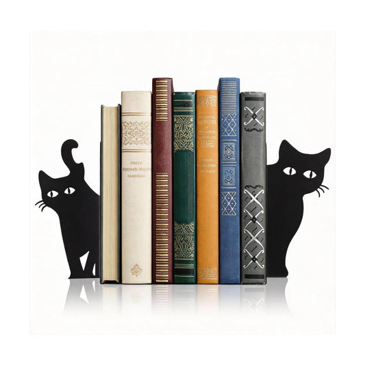 Heavy Duty Metal Bookends for Study & Office Bookshelf / Set of 2