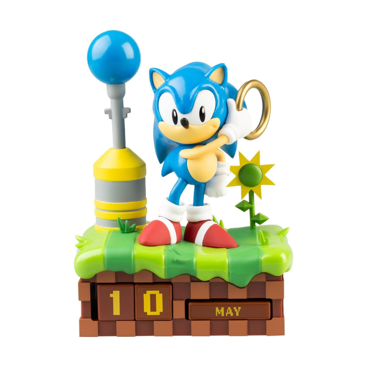 Grupo Erik Sonic The Hedgehog Perpetual Calendar - Gifts, Merchandise | Desk Calendar, Home Office Desk Accessories