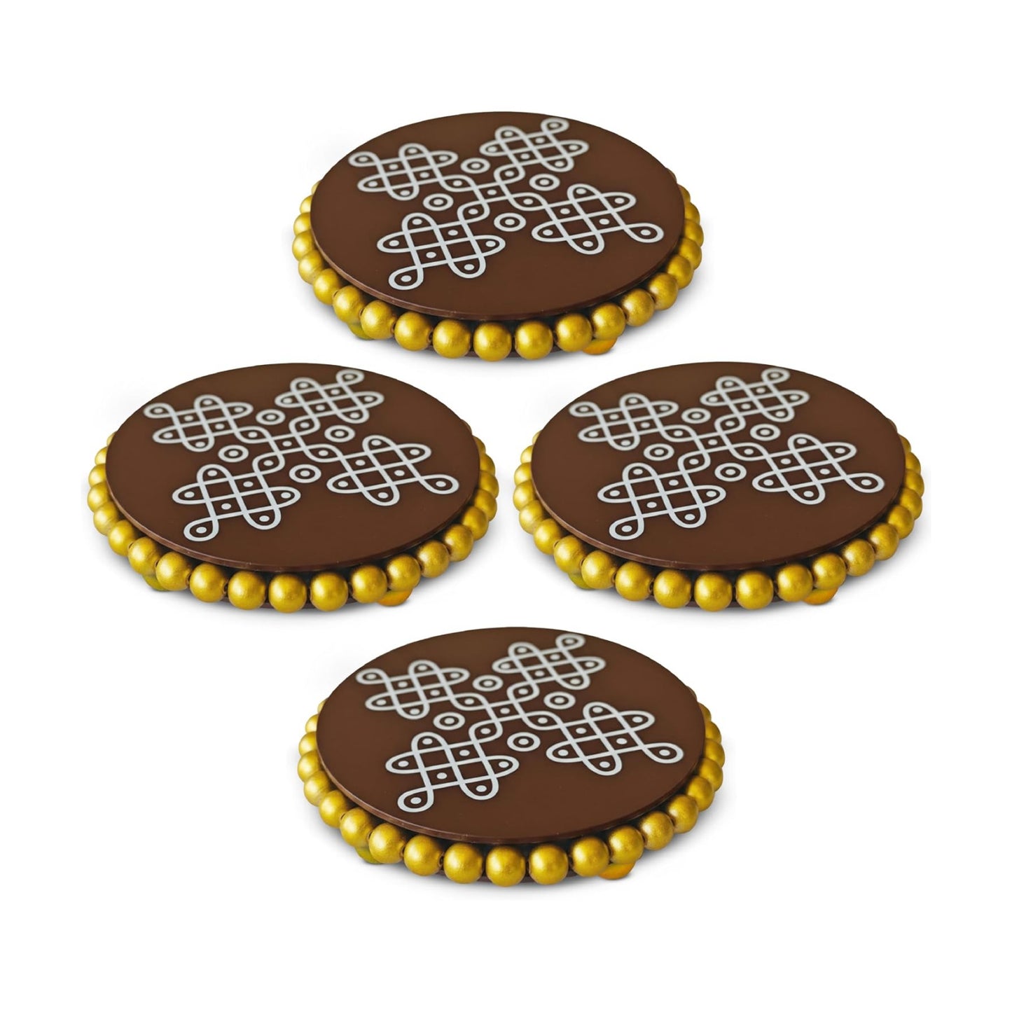 Gold Beaded Edge / Brown
