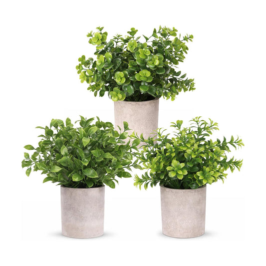 Small Plants Decor- Mini Artificial Plants / Set of 3