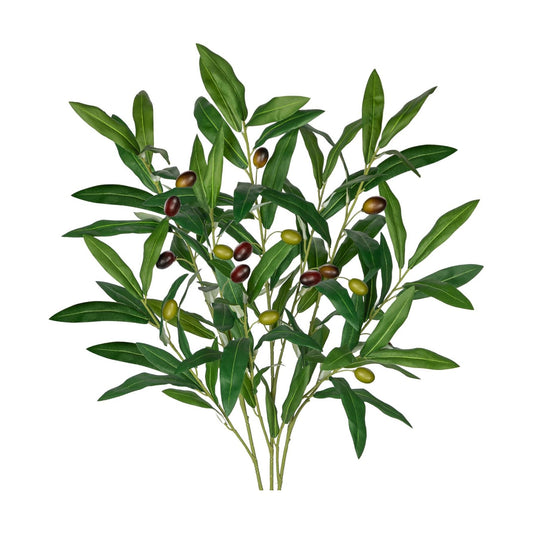 Artificial Olive Leaves Branches for Floral Arrangements / & 32 / Set of 3