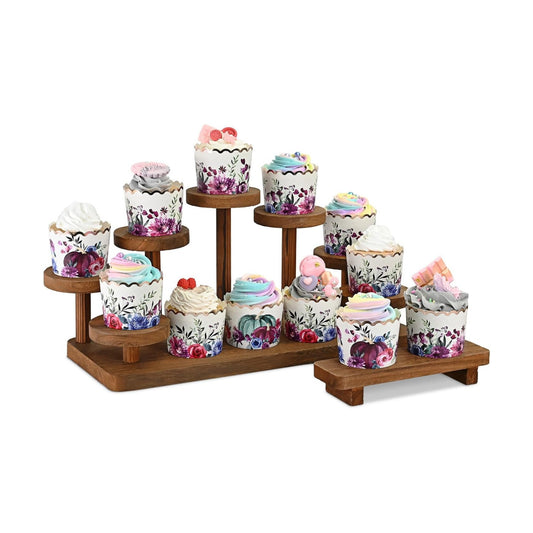 Multi-Level Wooden Display Riser Stand for Jewelry
