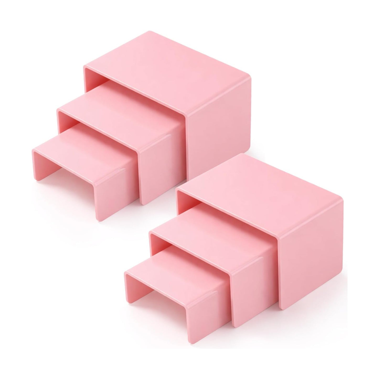 Product Stand / Acrylic Display Risers / Pink / Small Set / Set of 2