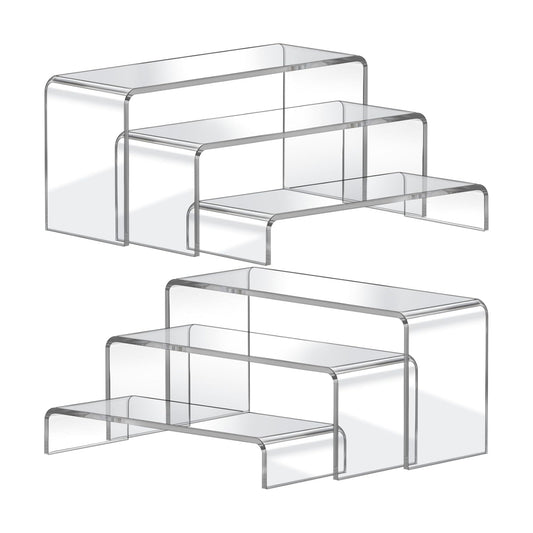 Display Stand Shelf for Figure / Clear / Set of 6