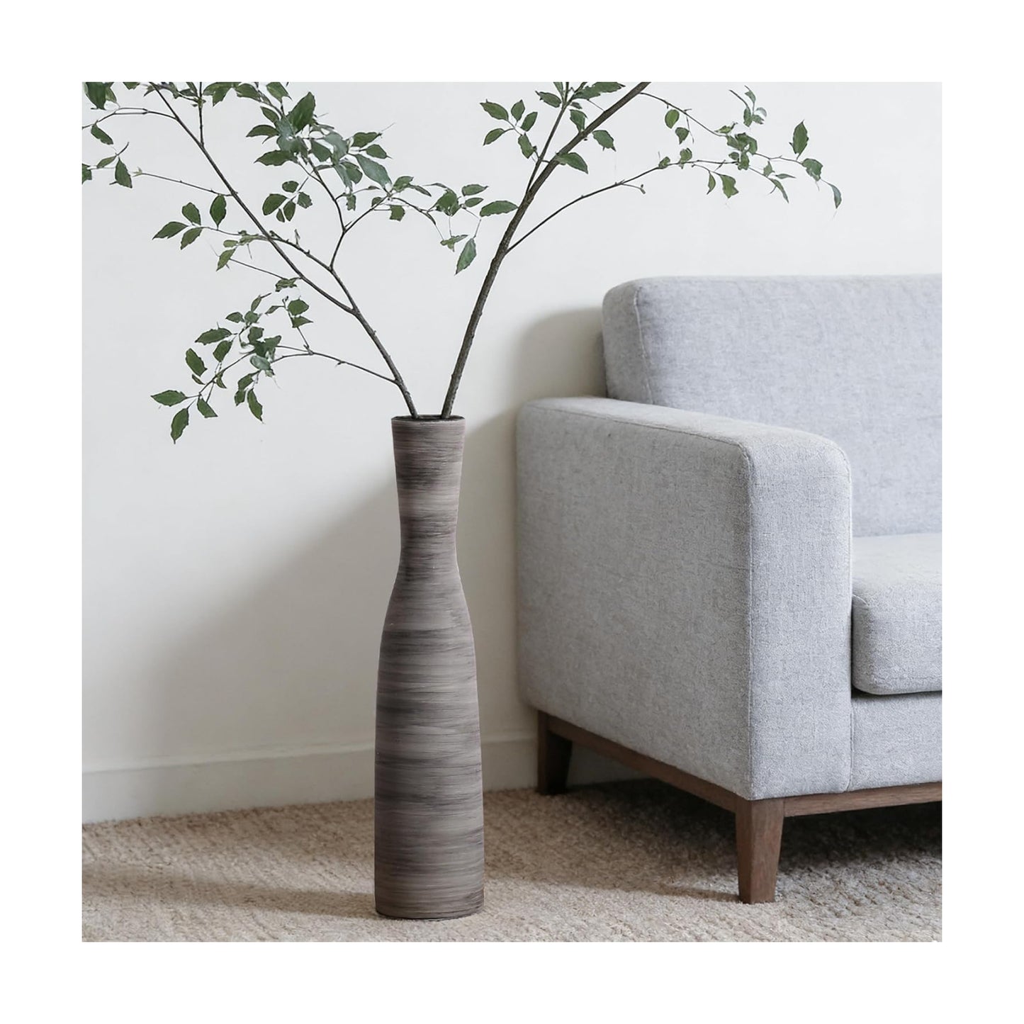 Grey Modern Decorative Ceramic Vase / Bow-black-20