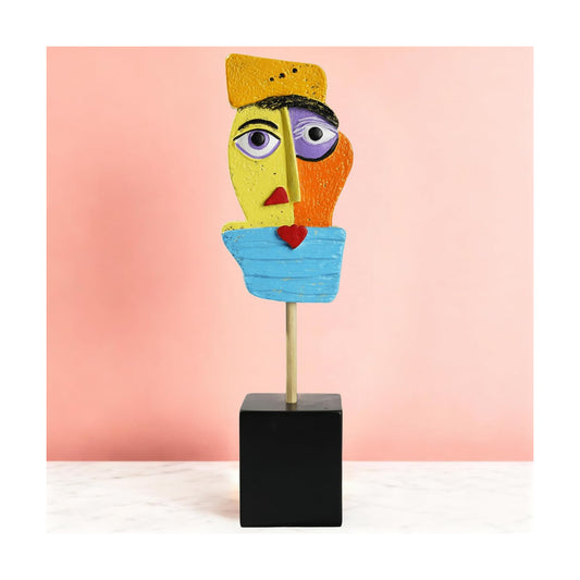 Handcrafted Statues Resin Abstract Sculpture / Yellow