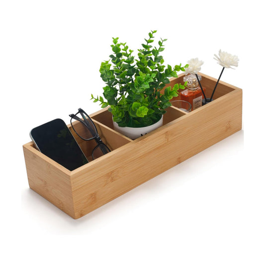 Wood Toilet Tank Basket / 16.5 x 5.5 x 3.5