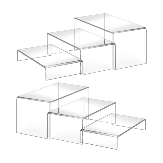 acrylic risers display stands / Small Size / Clear / Set of 6