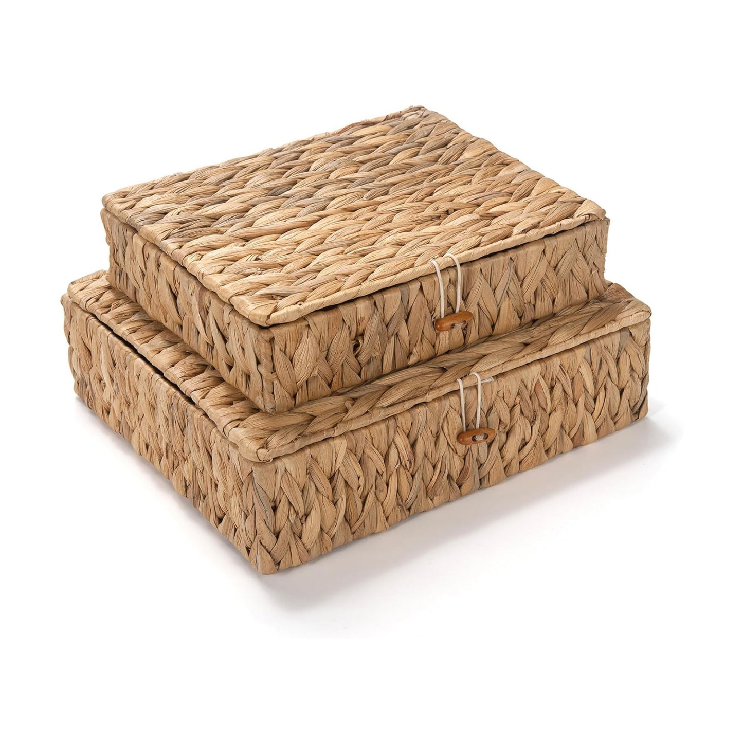 Wicker Storage Basket / Shallow Woven Basket for Shlef