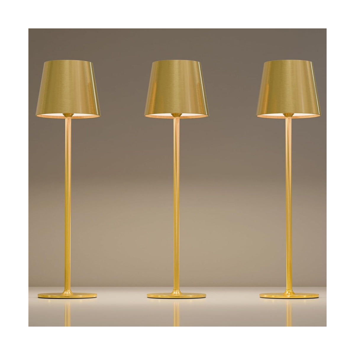 uuffoo 3 Pack Rechargeable Cordless Table Lamps, 5200mAh Battery Operated Lamp Portable Waterproof, Stepless Dimmable
