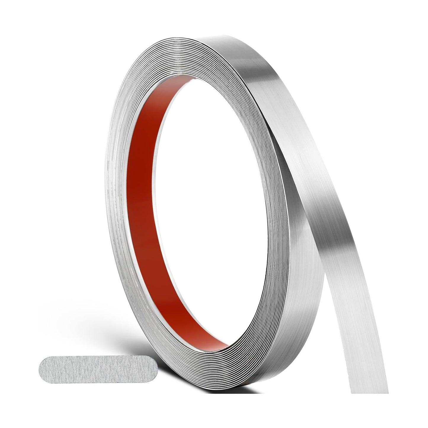 Ft Metal Molding Trim Peel and Stick / 36.09ftx0.8in / Brushed Silver / 0.8 x 26