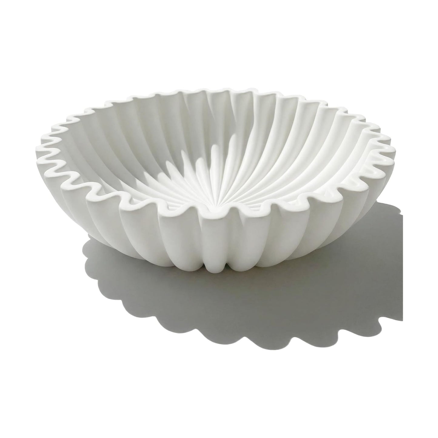 Scalloped Key Bowl / White / 7.9''x 3