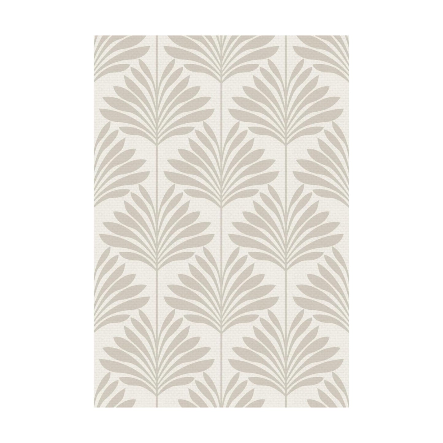 Peel and Stick Wallpaper Eco-Friendly Sheets / Neutral Palm / 11 x 16 / Set of 12