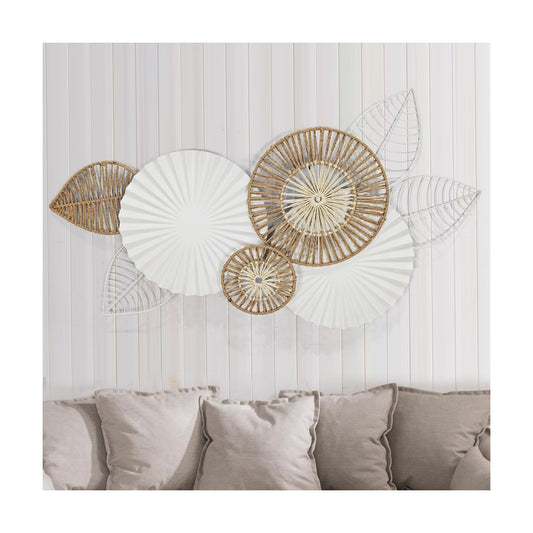 Boho Wall Decor / White Round Plate / 43 x 23