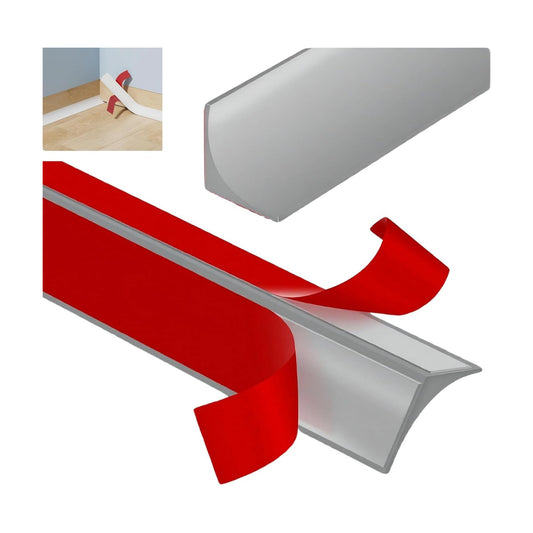 Grey Flexible Quarter Round Molding Trim Peel and Stick / Grey 3 M / 118 Inch