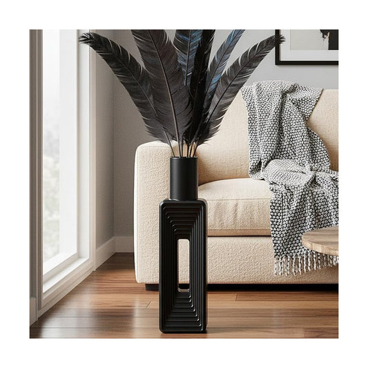24- Tall Large Vases for Modern Home Decor / Black / 23.6 In