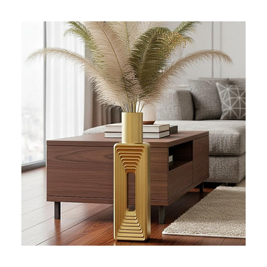 24- Tall Large Modern Vases / Gold / 23.6 In