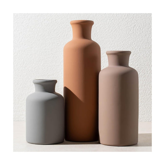 Ceramic Vase / Coffee Mix Set - Gray#2 / Set of 3
