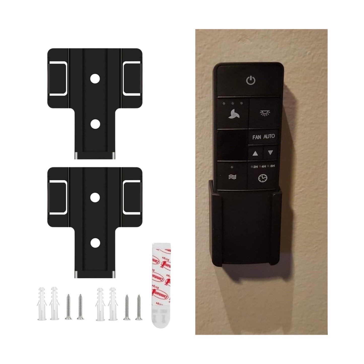 Fan Remote Holder Wall Mount for Hampton Bay and Home Decorators Collection Ceiling Fan / Set of 2