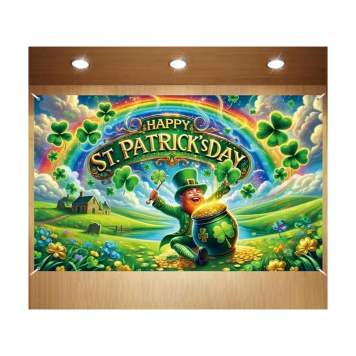 St Patricks Day Photo Backdrop St Pattys Day Decoration for Home