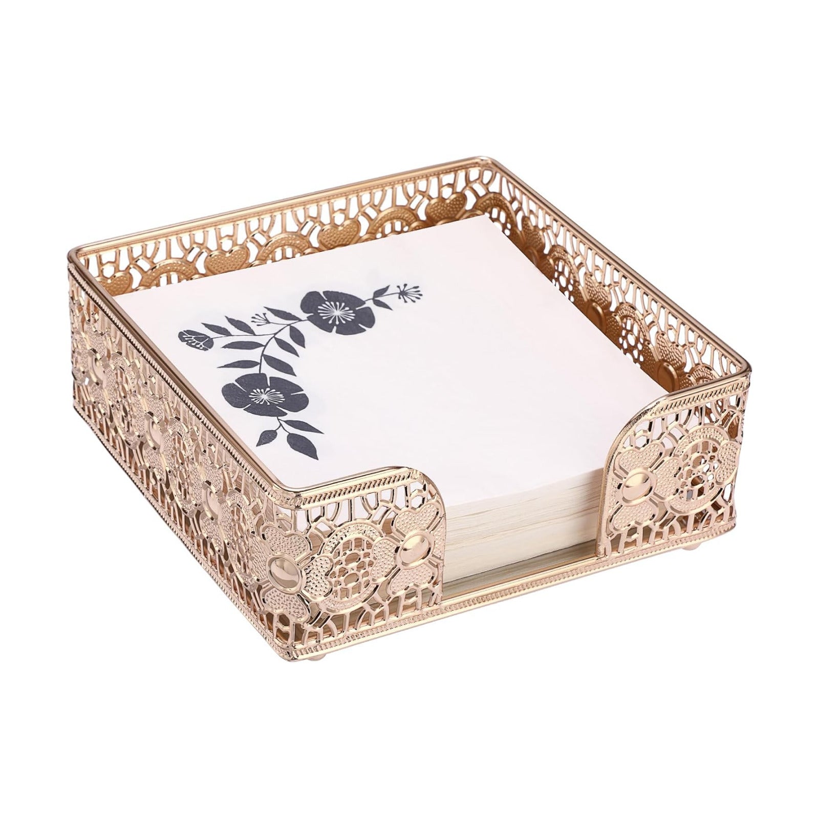 Luncheon Napkin Holder / Gold / 7.3 x 7.3 / Inch/luncheon