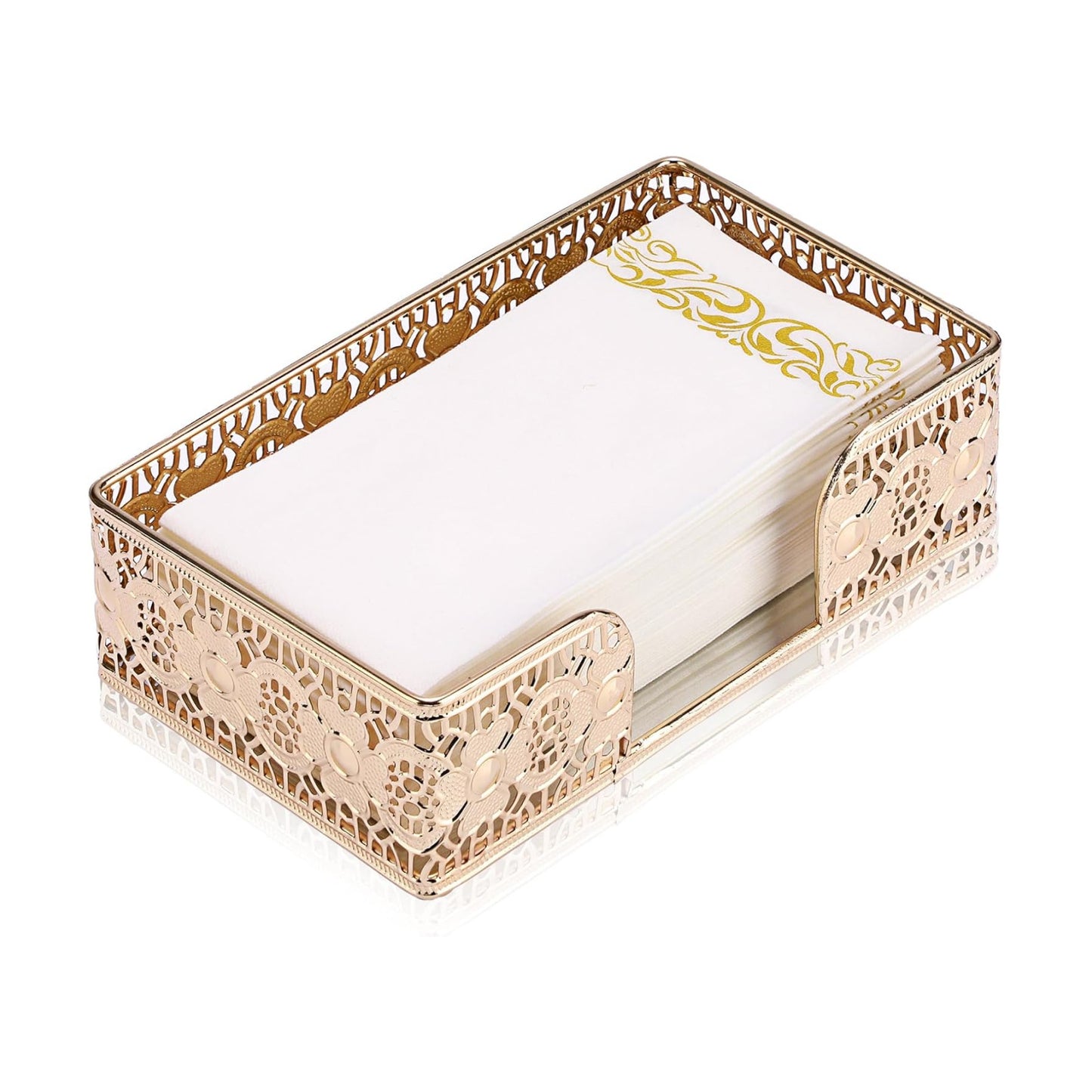 Vintage Paper Towels Napkin Holder / Gold / 9.3 x 5.6 / Inch/guest Towel