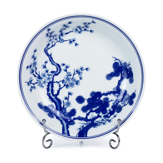 Stand / Blue Ceramic Plate Decor / 954N / White