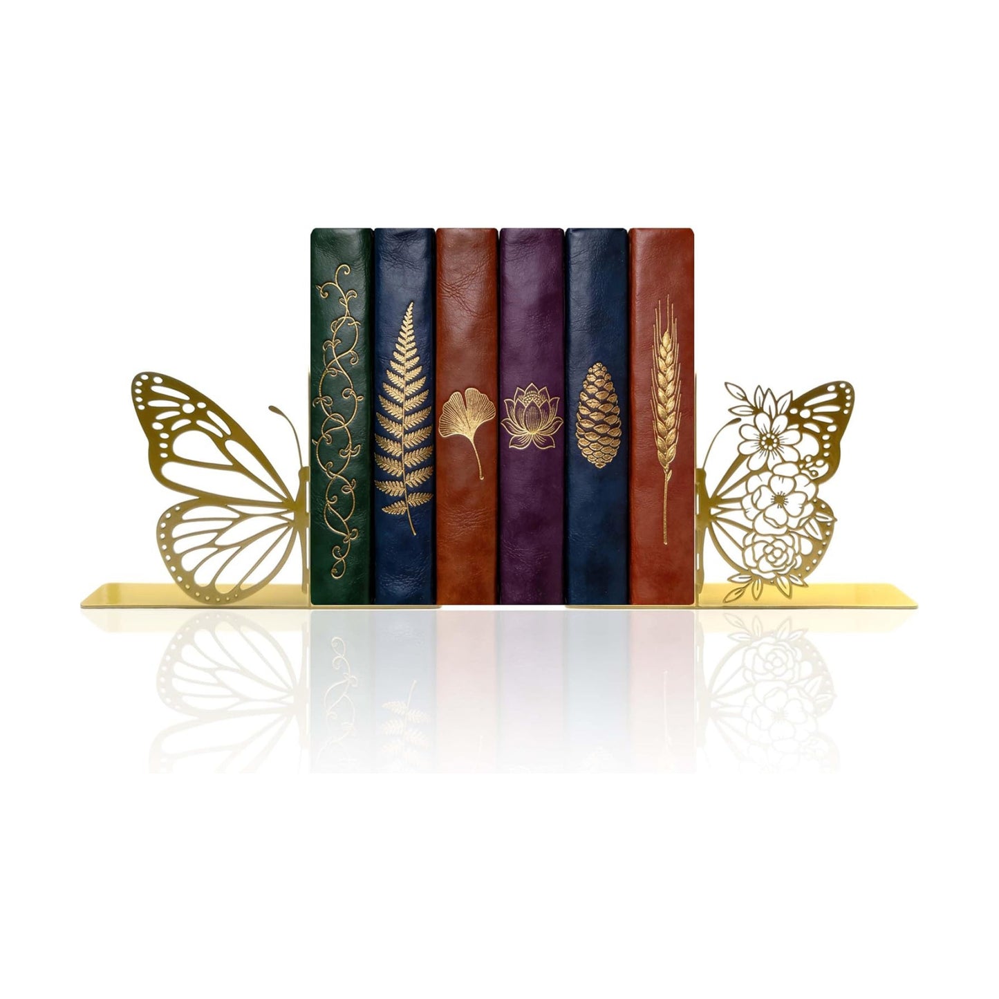 Modern Gold Bookends / Gold Butterfly