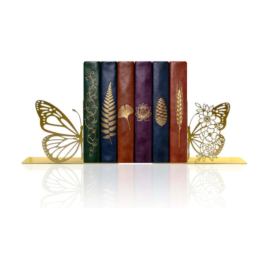 Modern Gold Bookends / Gold Butterfly