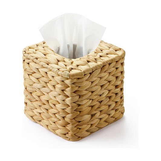 Water Hyacinth Rattan Tissue Box Cover