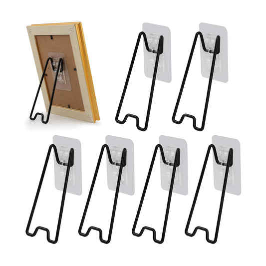 Adjustable Metal Picture Frame Easel Backs / 5.12 x 2.17 / Black / Set of 6