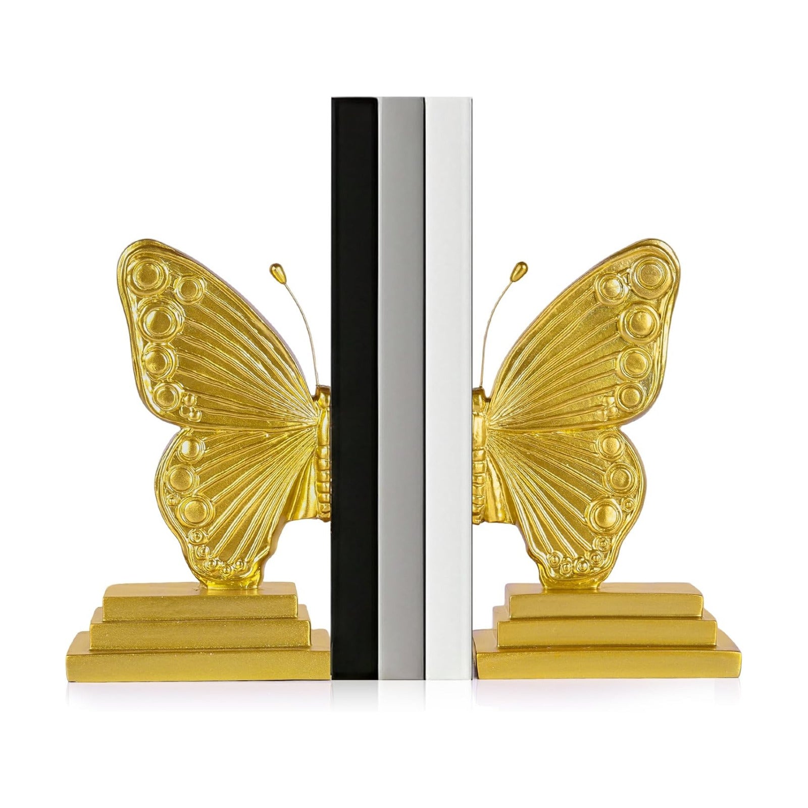 Vintage Gold Butterfly Bookends / Gold Set