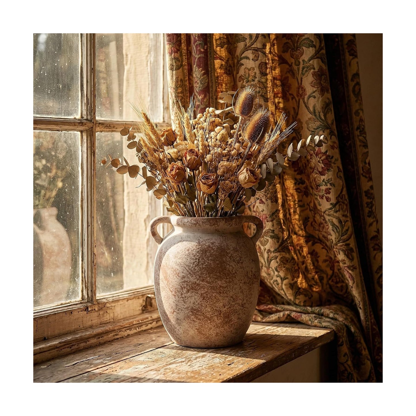 Farmhouse Rustic Vase / 7.28 In-earthenware / 7.28 Inch