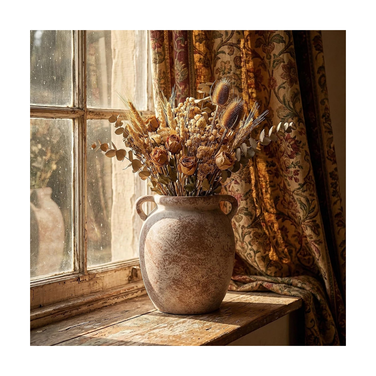 Farmhouse Rustic Vase / 7.28 In-earthenware / 7.28 Inch