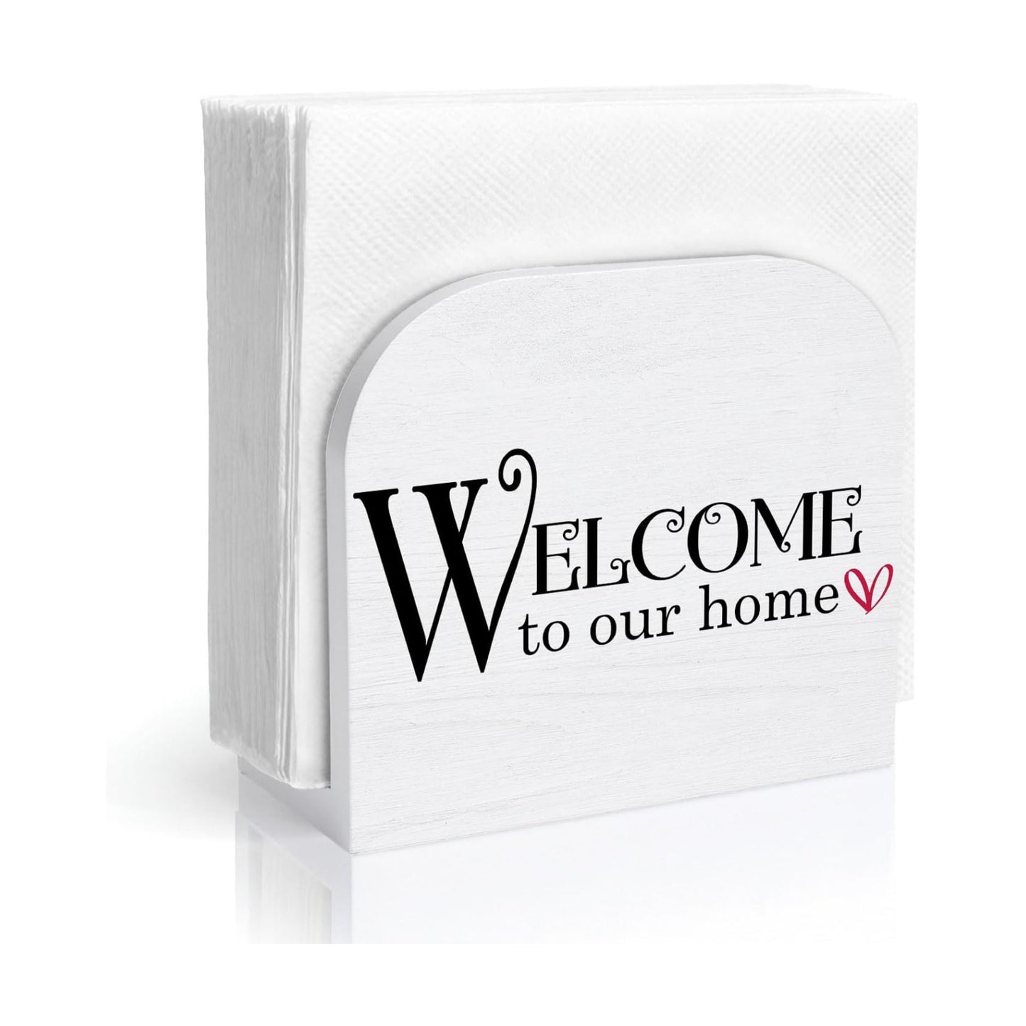 Welcome to Our Home Wood Napkin Holder / Welcome Home