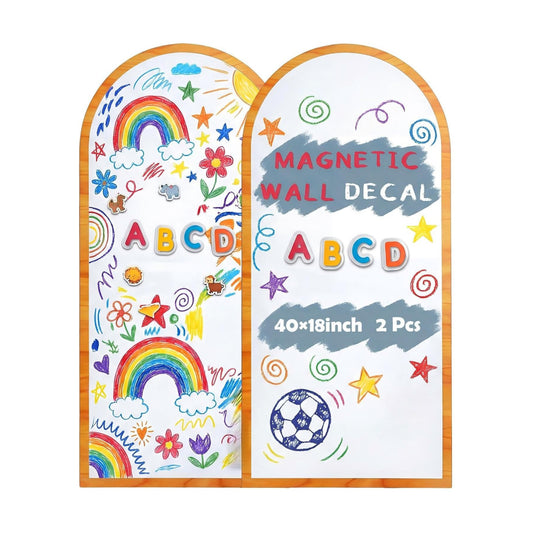 Magnetic Wall Arch Decal " Magnetic Wall Whiteboard / White / 40 x 18 / Set of 2