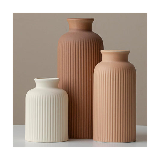 Large Modern Ceramic Vase Set / Large Coffee Mix